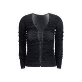 Self-Portrait Black Viscose Top